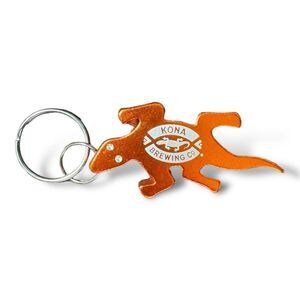 Kona Brewing Co.‎ Orange Gecko Lizard Keychain Bottle Opener